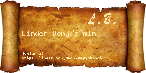 Linder Benjámin névjegykártya