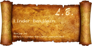 Linder Benjámin névjegykártya