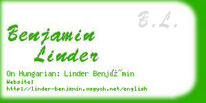 benjamin linder business card